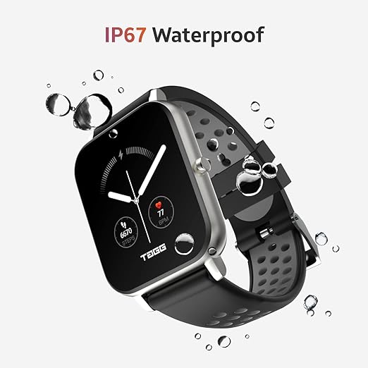 (Open Box) TAGG Verve Sense Smartwatch with 1.70'' Large Display, Real SPO2, and Real-Time Heart Rate Tracking, 7 Days Battery Backup, IPX67 Waterproof
