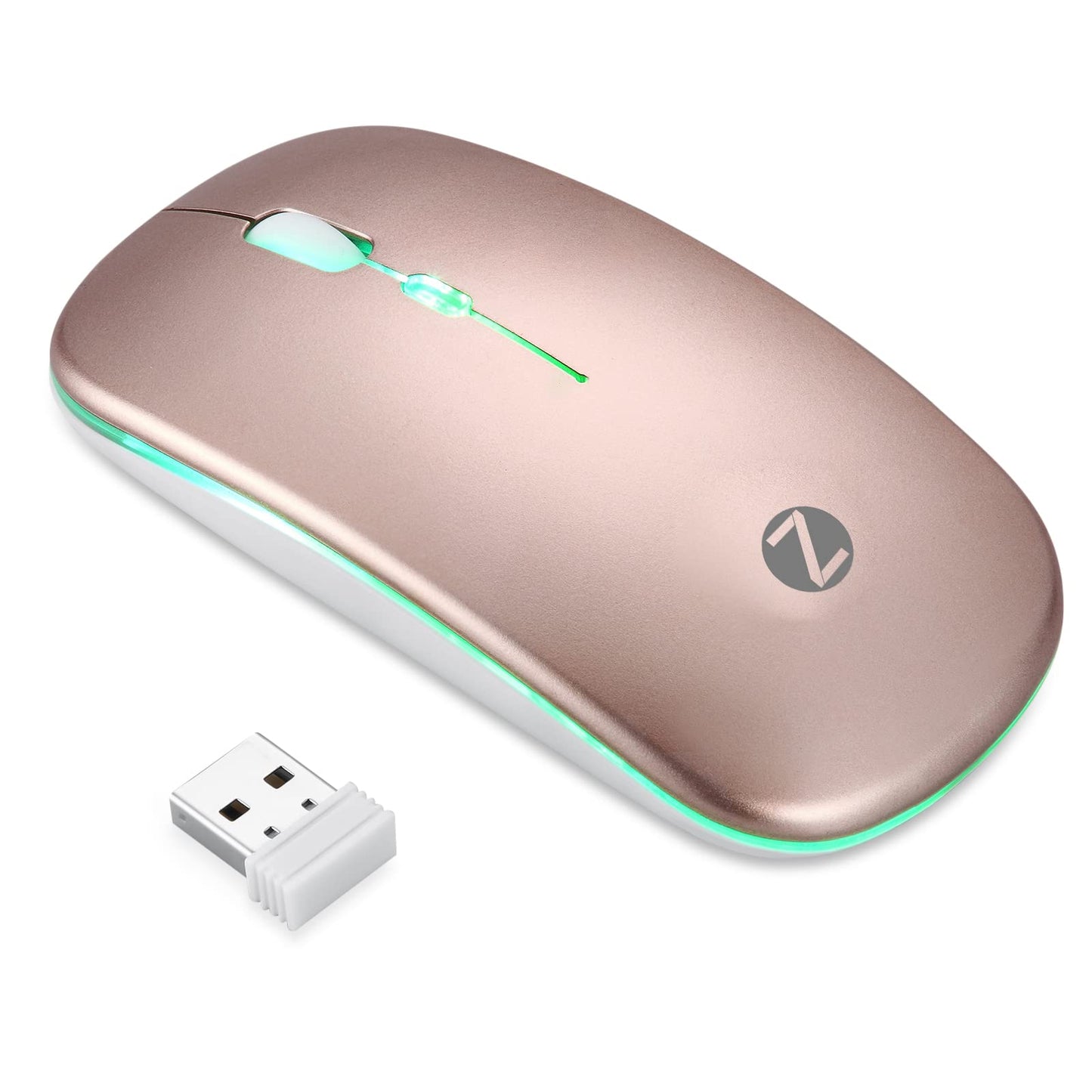 (Open Box) Zoook Blade Wireless Mouse -Rechargeable 7 Colour mice/ RGB Breathing Lights/ 3 DPI Levels/ Auto Shut Down/ Silent Click Technology/ 600 Mah Battery/ Light Weight/ Plug and Play (Black)