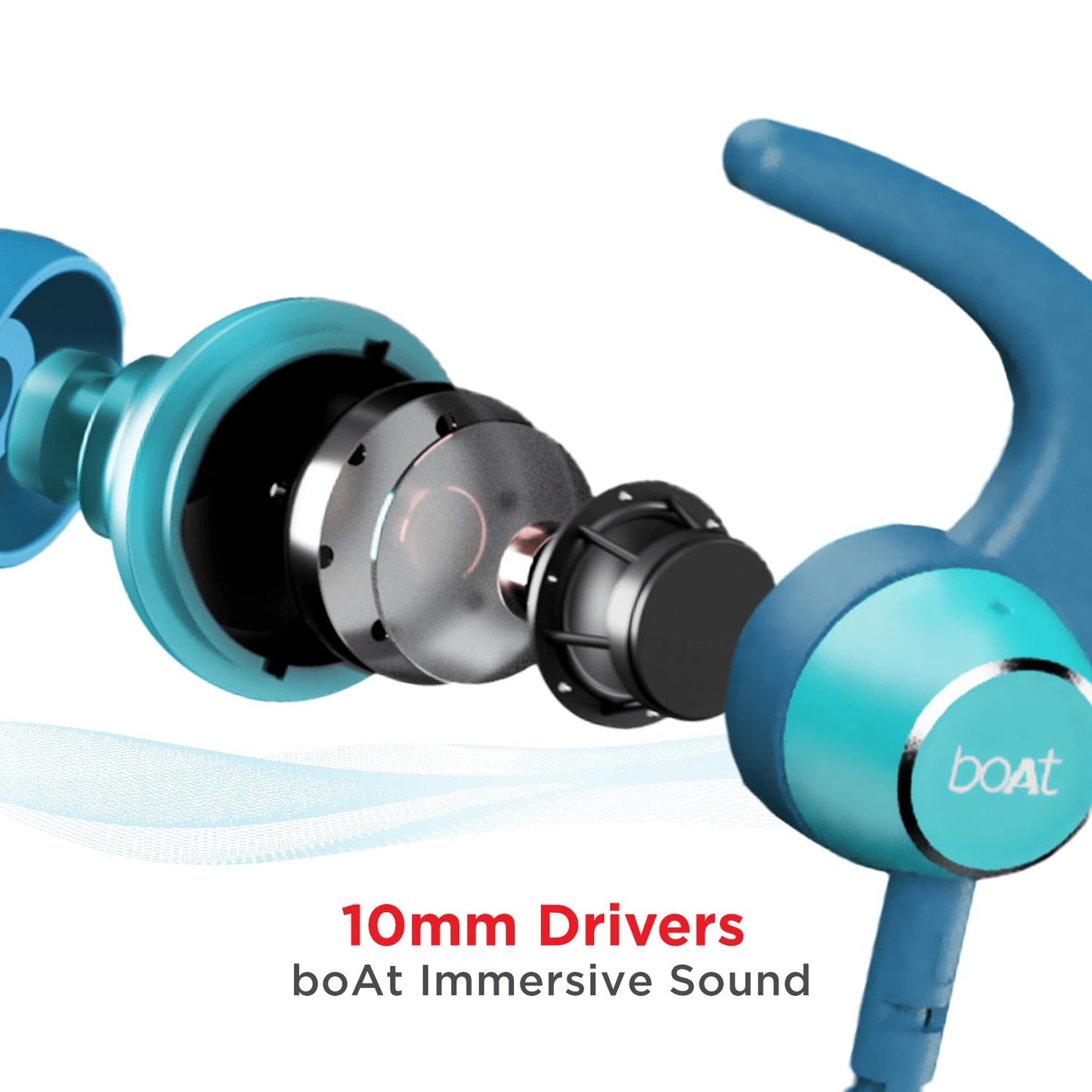 (Open Box) boAt Rockerz 235 Pro Wireless Bluetooth Neckband in Ear Earphone, Upto 20 hrs of Playtime, Beast Mode, Low Latency, IPX5 Water & Sweat Resistance, ENx Technology, Bluetooth v5.2(Furious Blue)