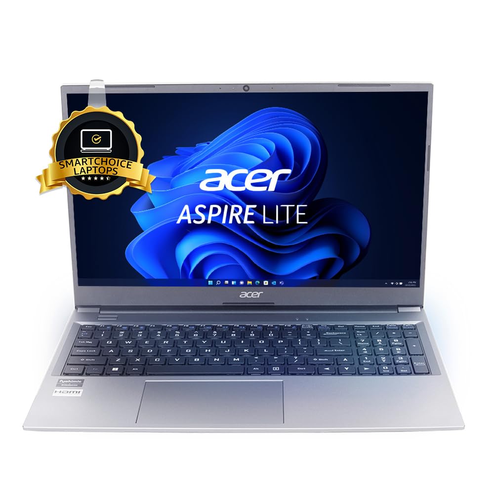 (Brand refurbished)Acer Aspire Lite AMD Ryzen 5 5500U Premium Thin and Light Laptop (16 GB RAM/512 GB SSD/Windows 11 Home) AL15-41, 39.62 cm (15.6") Full HD Display, Metal Body, Steel Gray, 1.59 KG