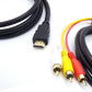 (Open Box)BigPlayer 1.5 Meter HDMI Male to 3-RCA Female Video Audio AV Component Converter Adapter Cable for HDTV DVD, Black