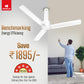 Havells 1200mm Elio BLDC Ceiling Fan | Remote Controlled, High Air Delivery Fan | 5 Star Rated, Upto 60% Energy Saving, 2+1* Year Warranty | (Pack of 1, Smoke Brown)