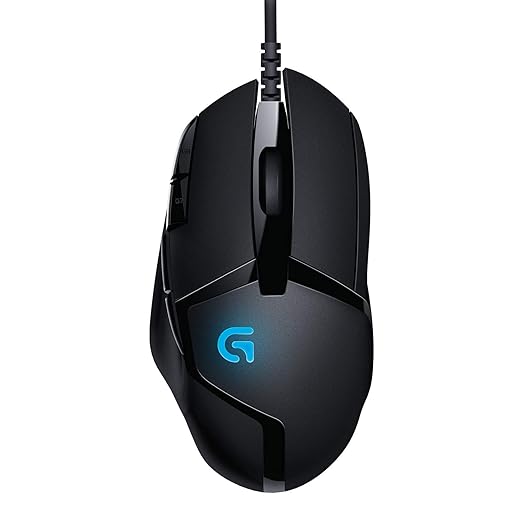 (Open Box) Logitech G402 Hyperion Fury USB Wired Gaming Mouse, 4,000 DPI, Lightweight, 8 Programmable Buttons, Compatible for PC/Mac - Black
