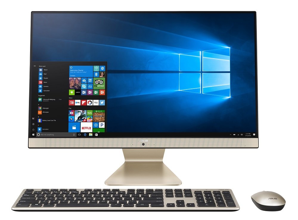 (Brand Refurbished) ASUS Vivo AiO V241,2 core Intel Core i3-1115G4, 23.8"(60.45cm), All-in-One Desktop (8GB/256GB SSD/Win11/Office 21/1Year McAfee Security/Wireless Keyboard & Mouse Included/White/4.8 kg),V241EAK-WA018WS