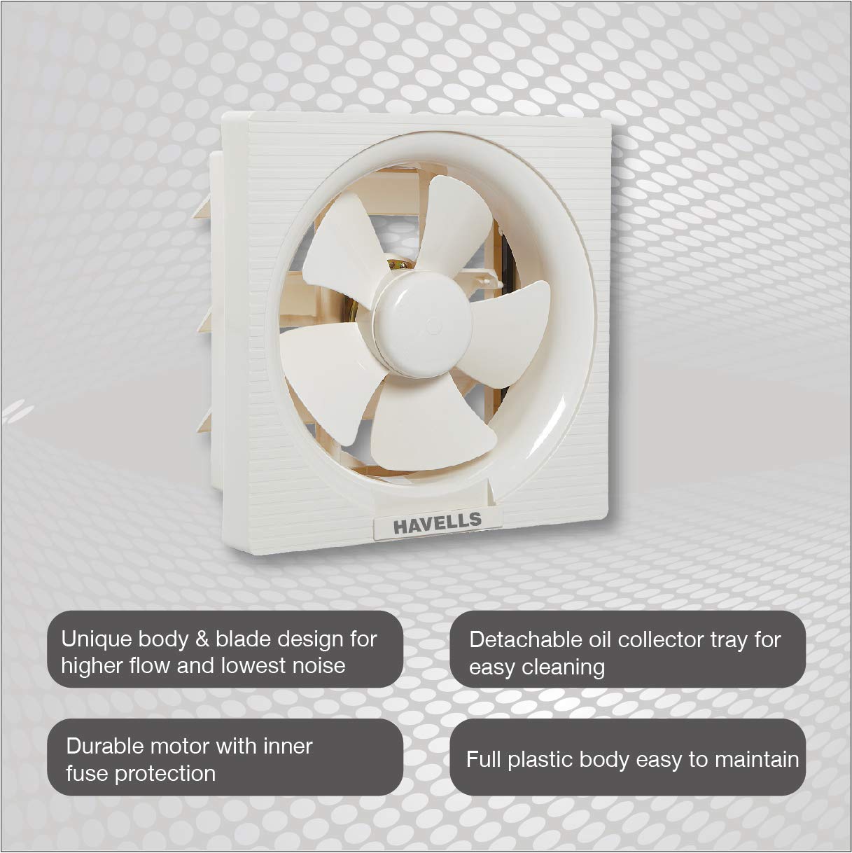 Havells FHVVEDXOWH08 Ventil Air Dx 200mm Sweep Size Fan (Off White) FHVVEDXOWH10 Ventil Air Dx 35-Watt 250mm Fan (Off White)