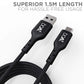 (Open Box) boAt Type C A325/A320 Tangle-free, Sturdy Type C Cable with 3A Rapid Charging & 480 Mbps Data Transmission Speed, Compatible with Smartphones & Tablets(Black)