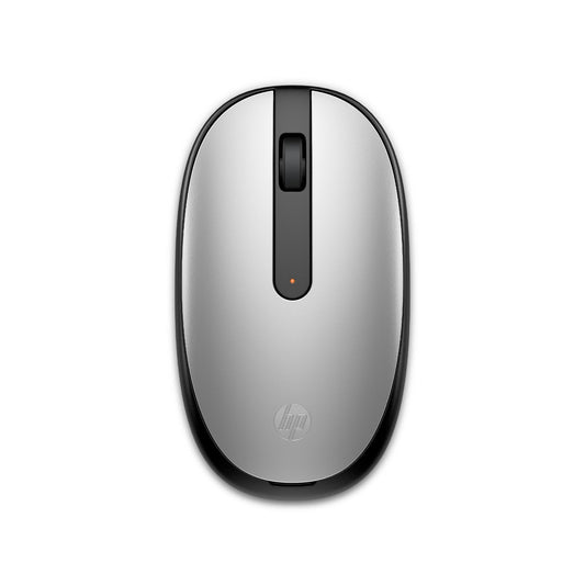 (Open Box) HP 240 Bluetooth Mouse/Ambidextrous; Compact Size; Portable Mouse/Red Optical Tracking/1600 dpi/3 Years Warranty/Pike Silver (43N04AA)