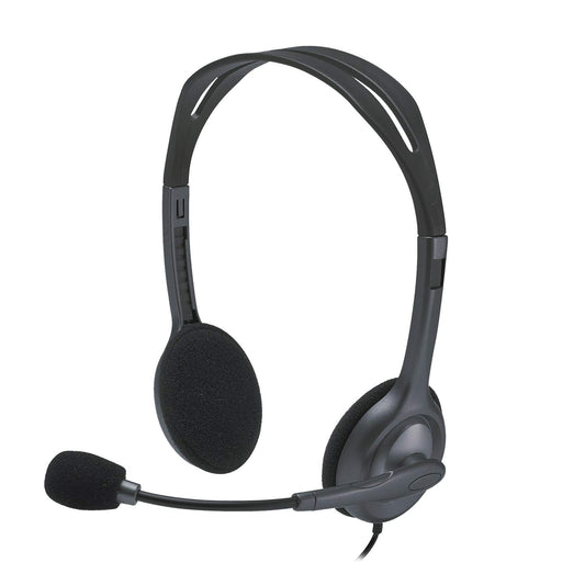 (Open Box) Logitech H111 Wired On Ear Headphones With Mic Black