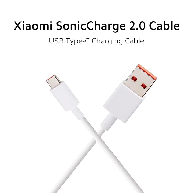 (Open Box) Xiaomi Sonic Charge Type C 100 Cm Cable|Usb To Type C|Supports All Chargers Upto 33W|Compatible For Smartphone,Tablet, Accessories|Supports All Fast Charging Devices|Sturdy, White