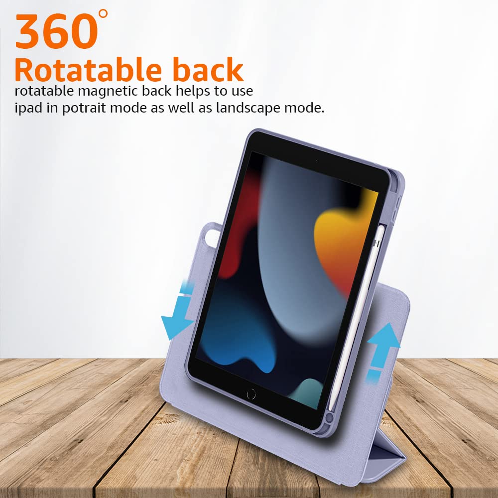 (OPEN BOX)AmazonBasics Smart Trifold Hard Matte Back Flip Stand Case Cover for Apple iPad 10.2 Cover iPad 9th Generation Cover 2021 8th Gen 2020 7th Gen 2019 Generation Case [Auto Sleep/Wake Case] - Black