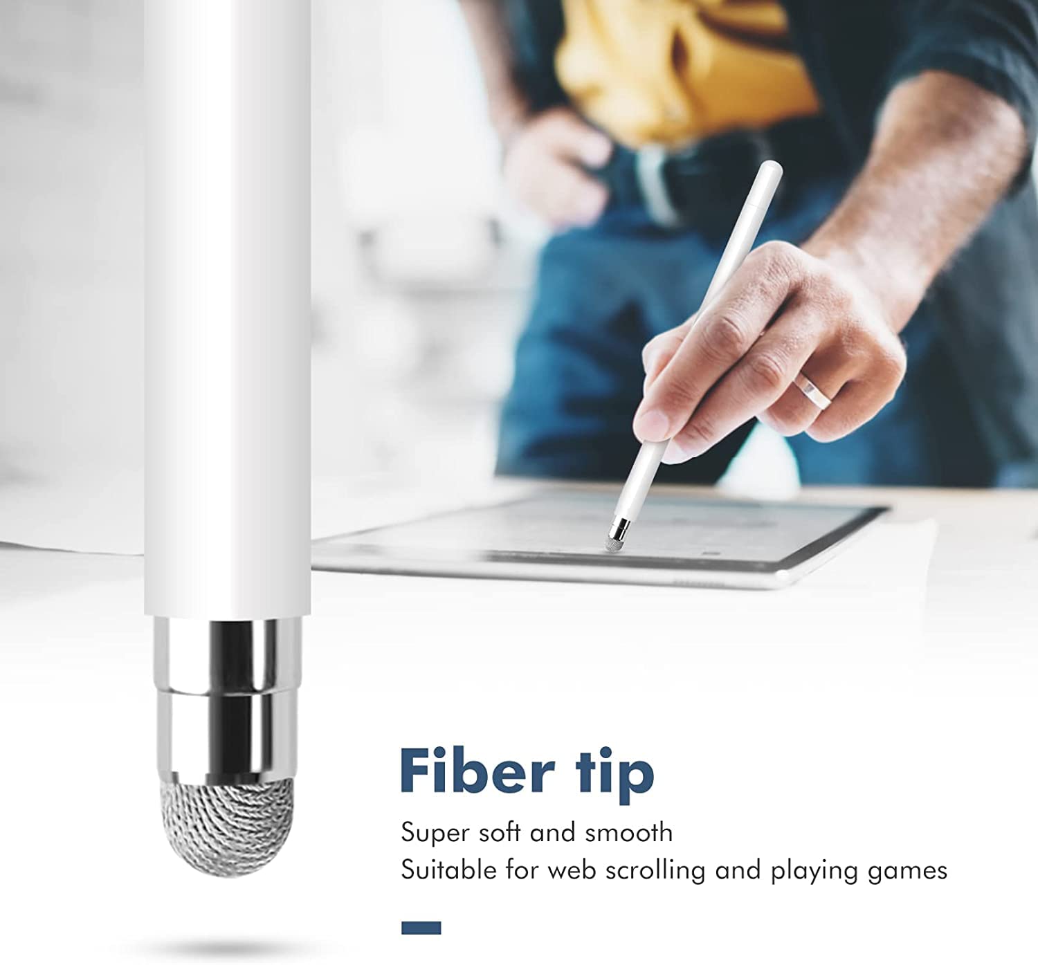 Dyazo Aluminium Fine Point Stylus Pen with Spare Disk for Touch