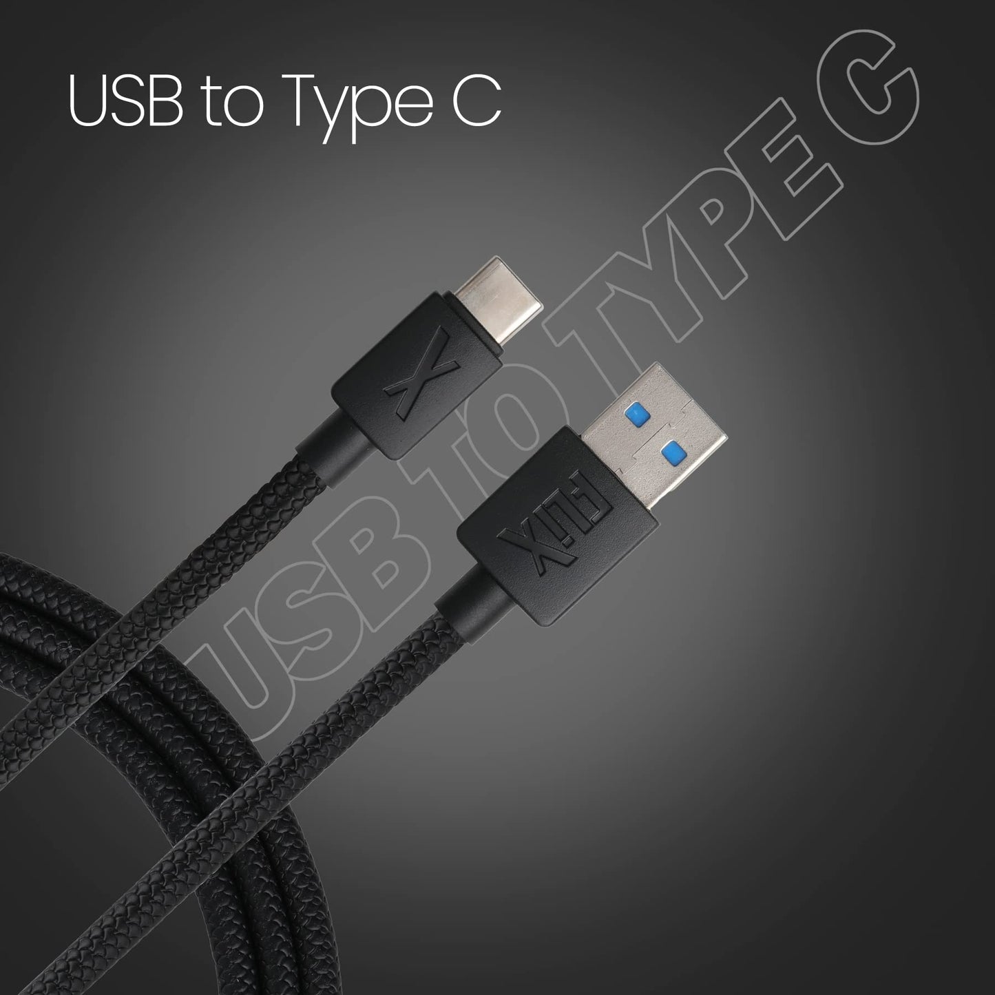 (Open Box)  FLiX (Beetel) USB to Type C PVC Data Sync & 2A Smartphone Fast Charging Cable, Made in India, 480Mbps Data Sync, Tough Cable, 1 Meter Long USB Cable for USB Type C Devices Black XCD-C12