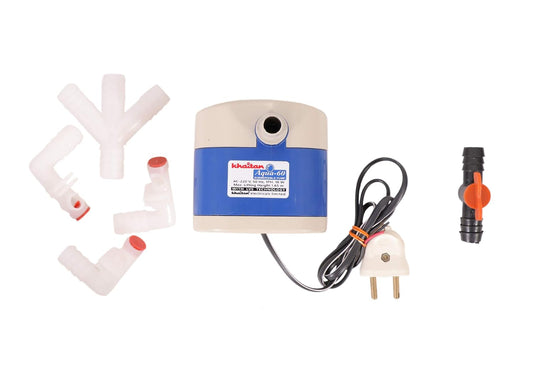 (Open Box) Khaitan Aqua-60 Submersible Pump 18Watt with a Water Flow Control Valve & 3-Way Water Distributor Suitable for Air Cooler, Fountain, Aquarium & Ganesh Murti Decoration