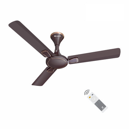 Havells 1200mm Milor BLDC Motor Ceiling Fan | 5 Star with RF Remote, 100% Copper, High Air Delivery | Upto 57% Energy Saving, ECO Active Technology, Flexible Timer Setting |