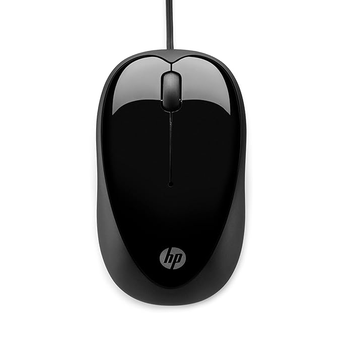 (Open Box) HP X1000 Wired Mouse, Black/Grey