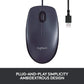 (Open Box) Logitech B100 Wired USB Mouse,800 DPI Optical Tracking, Ambidextrous PC/Mac/Laptop - Black