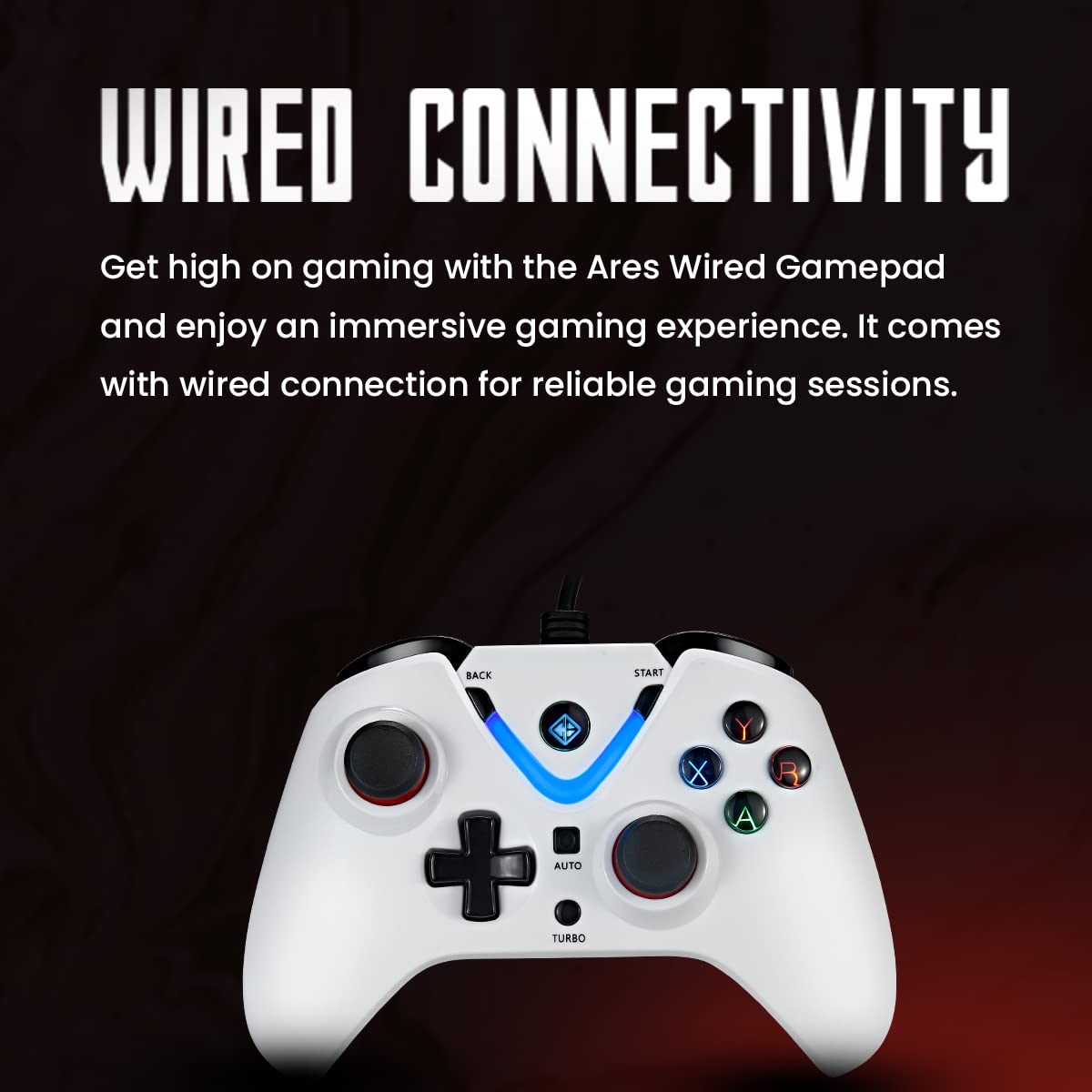 (Open Box) Cosmic Byte ARES Wireless Controller for PC, Magnetic Triggers, Accurate Joysticks, Dual Vibration, Backit LED Buttons, USB Extension Cable (Black)