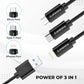 (Open Box) Ambrane Unbreakable 3 in 1 USB Fast Charging Cable with Type C, Lightning, Micro USB Port with 2.1 A, Compatible with iPhone, iPad, Samsung, OnePlus, Mi, Oppo, Vivo, Xiaomi, 1.25M (Trio-11, Black)