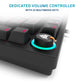 (Open Box) EvoFox Katana X2 TKL Mechanical Gaming Keyboard | 3‑Pin Replaceable Clicky Blue Switches, Dynamic Backlighting, All Keys Anti‑Ghosting, Volume Knob, Copilot, Xbox Gamebar, Screenshot & More (Black)