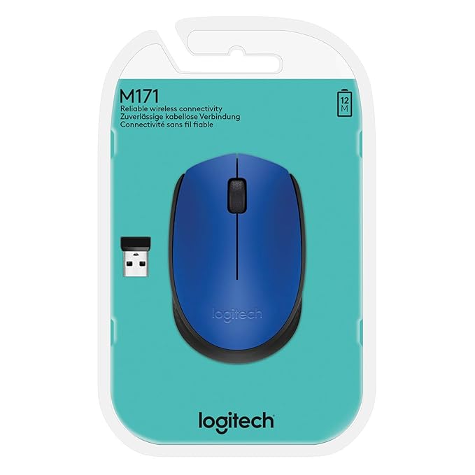 (Open Box) Logitech M171 Wireless Mouse, 2.4 GHz with USB Nano Receiver, Optical Tracking, 12-Months Battery Life, Ambidextrous, PC/Mac/Laptop