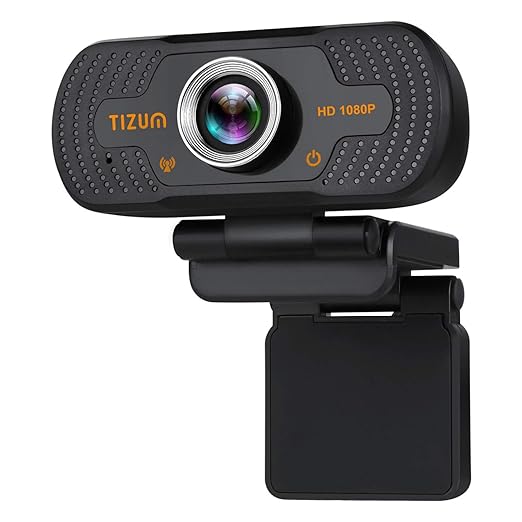 (Open Box) Tizum ZW81- Full HD 1080p Webcam, Widescreen Viewing Angle, Auto Light Correction, Noise-Reducing Mic, for Skype, FaceTime, Hangouts, Xbox, PC/Mac/Laptop/MacBook/Tablet