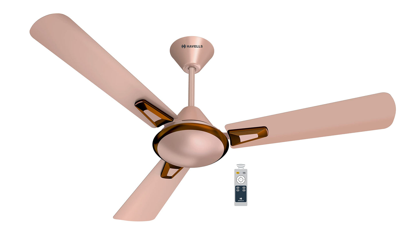 Havells 1200Mm Festiva Prime Bldc Motor Ceiling Fan|5 Stars Cf With Rf Remote, 100% Copper, Upto 57% Energy Saving|Eco Active Technology, 2 Year Warranty|(Pack Of 1, Dusk Chrome)