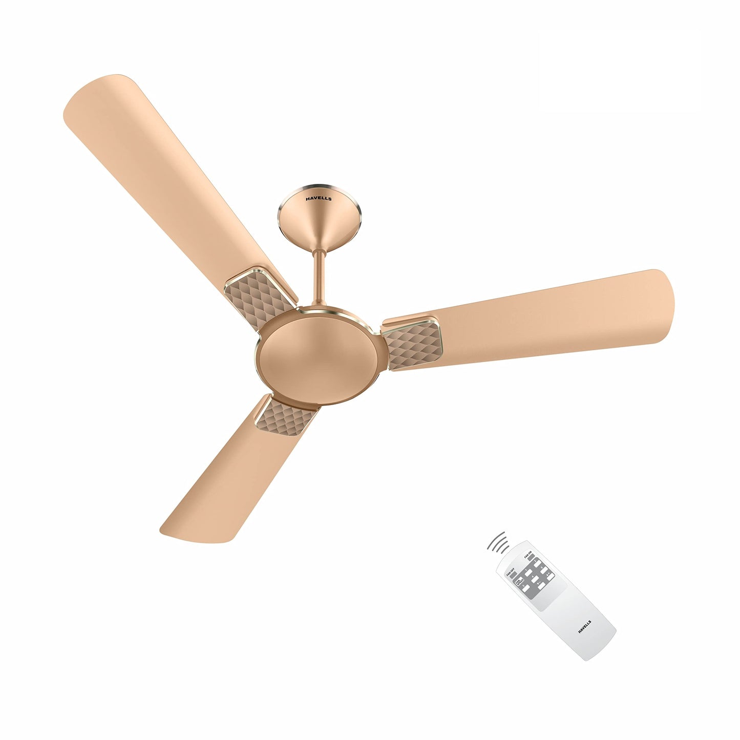 Havells 1200Mm Enticer Bldc Motor Ceiling Fan 5 stars With Remote,100% Copper Upto 55% Energy Saving With Eco Active Technology,High Air Delivery (Pack Of 1,Pearl White Chrome)