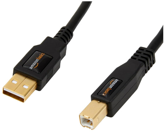 (OPEN BOX)amazon basics Usb 2.0 Cable - A-Male To B-Male For Personal Computer,Printer - 16 Feet (4.8 Meters,Black)