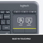 (Open Box) Logitech K400 Plus Wireless Touch TV Keyboard with Easy Media Control and Built-in Touchpad, HTPC Keyboard for PC-Connected TV, Windows, Android, Chrome OS, Laptop, Tablet - Black