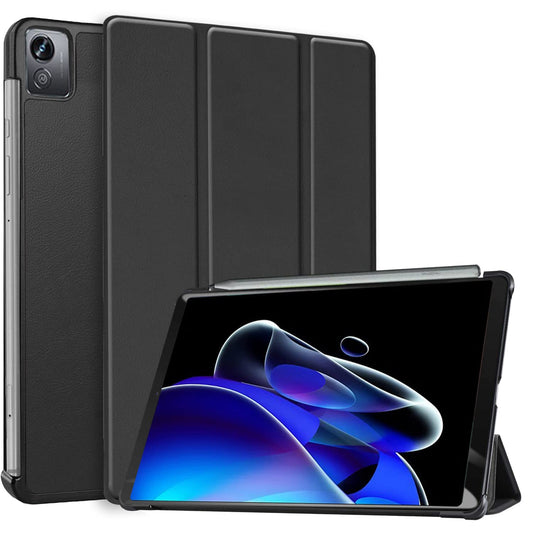 (OPEN BOX)Robustrion Trifold Flip Stand Case Cover for Realme Pad X 11 inch Tablet Cover - Black
