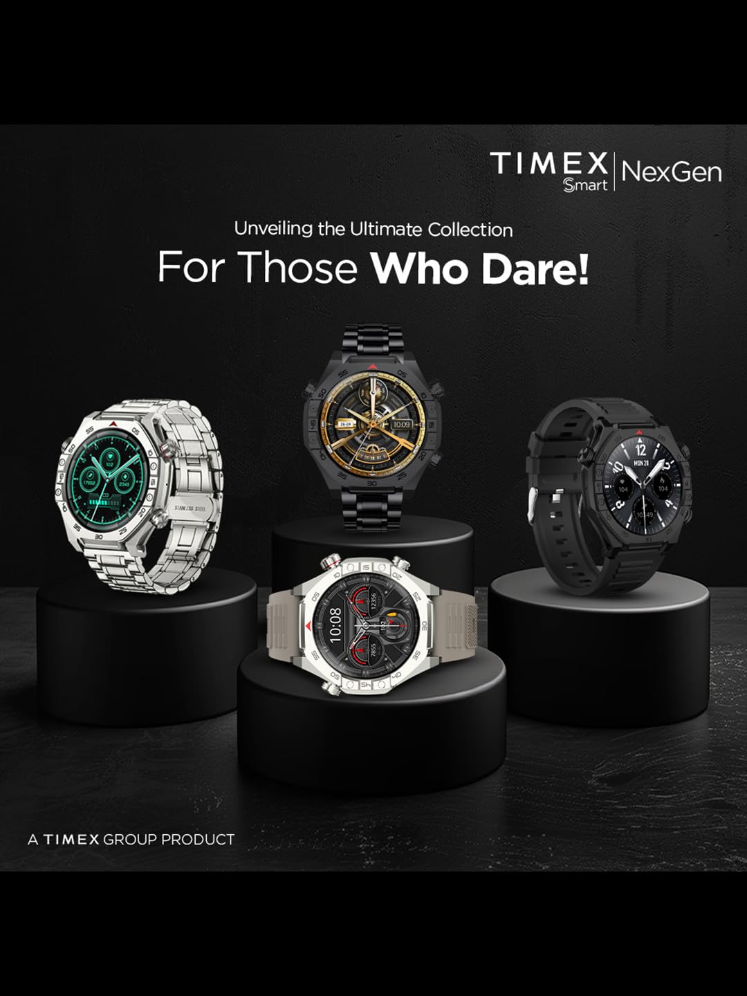 (Open Box) TIMEX Smart NexGen 1.43"(3.6cm) AMOLED Display with Functional Crown and BT Calling Smartwatch for Unisex - TWTXW702T