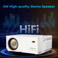 (Open Box) WZATCO Yuva Plus (Upgraded) Native 1080P Full HD Projector with 4K Support, 11700 Lumens, 250" Screen | 5 Watt HiFi Speaker, Bluetooth 5.1 | Slide Lens Door, White