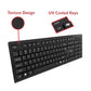 (Open Box) Quantum QHM-7406 Full-Sized Keyboard with (‰â?) Rupee Symbol, Hotkeys and 3-pieces LED function for Desktop/Laptop/Smart TV Spill-Resistant Wired USB Keyboard with 10 million keystrokes lifespan (Black)