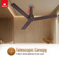 Havells 1200mm Elio BLDC Ceiling Fan | Remote Controlled, High Air Delivery Fan | 5 Star Rated, Upto 60% Energy Saving, 2+1* Year Warranty | (Pack of 1, Smoke Brown)