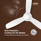 Havells 1200mm Inox BLDC Motor Ceiling Fan | Premium Look with RF Remote, 100% Copper, Upto 60% Energy Saving | Aerodynamic Ribbed Blades, Low Noise, Dust Resistant | (Pack of 1, Pearl White)