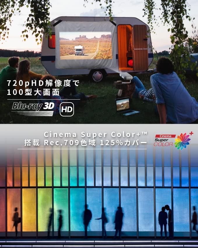 (Open Box) Viewsonic M1 Mini Portable Projector | Jbl Speaker | Hdmi | Auto Keystone |Built-in Battery |100" Projection Image 854 X 480 | 100 Lumen - White