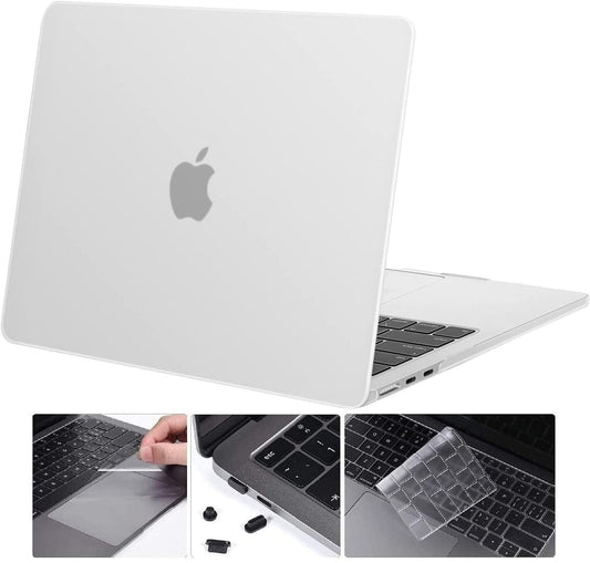 (OPEN BOX)MOCA Case for MacBook Air 13.6 inch Case 2022 2023 2024 Release M3 A3113 M2 A2681 with Touch ID,Hard Shell Case Cover (Frost Clear)