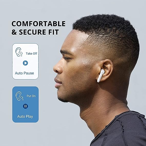(Open Box) TCL S200 (TWS) Bluetooth Truly Wireless in Ear Earbuds with mic, Bluetooth 5.0, Clear Sound, Echo Noise Cancellation, 23Hrs Playtime, Waterproof, 12mm Drivers, Type C Charging Case - White