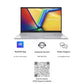 (Brand Refurbished) ASUS Vivobook 15 (2023), Intel Core i5-1335U 13th Gen, 15.6" (39.62 cms) FHD, Thin and Light Laptop (8GB/512GB SSD/Intel Iris Xᵉ/Win 11/Office 2021/Backlit KB/Silver/1.7 kg), X1504VA-NJ522WS