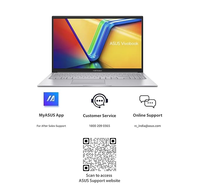 (Brand Refurbished) ASUS Vivobook 15 (2023), Intel Core i5-1335U 13th Gen, 15.6" (39.62 cms) FHD, Thin and Light Laptop (8GB/512GB SSD/Intel Iris Xᵉ/Win 11/Office 2021/Backlit KB/Silver/1.7 kg), X1504VA-NJ522WS