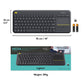 (Open Box) Logitech K400 Plus Wireless Touch TV Keyboard with Easy Media Control and Built-in Touchpad, HTPC Keyboard for PC-Connected TV, Windows, Android, Chrome OS, Laptop, Tablet - Black