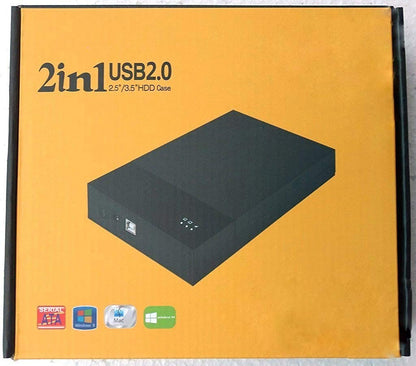 (Open Box)PremiumAV 2.5-inch USB 2.0 Hard Drive SATA Portable Casing Enclosure (Multciolor)