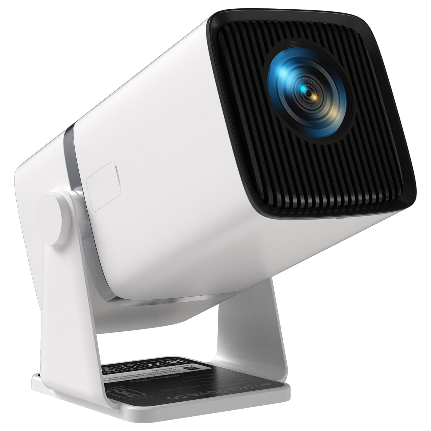 (Open Box) WZATCO Yuva Plus (Upgraded) Native 1080P Full HD Projector with 4K Support, 11700 Lumens, 250" Screen | 5 Watt HiFi Speaker, Bluetooth 5.1 | Slide Lens Door, White