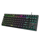 (Open Box) EvoFox Fireblade Wired TKL Gaming Keyboard with Breathing Effect |Backlit Keyboard Membrane | Mixed Color Lighting | Floating Keycaps |19 Anti-Ghosting Keys | Windows Lock Key | Braided cable |(Black)