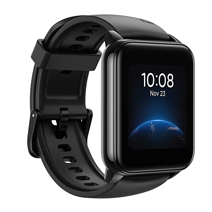 realme Smart Watch 2 | Super Bright 1.4 Inch HD Display | Support Multiple Watch Faces & 90 Sport Mode | 12 Days Battery Backup | IP68 Water Resistant| Monitors Heart Rate & Blood Oxygen Level | Black