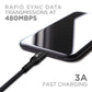(Open Box) boAt Type C A325/A320 Tangle-free, Sturdy Type C Cable with 3A Rapid Charging & 480 Mbps Data Transmission Speed, Compatible with Smartphones & Tablets(Black)