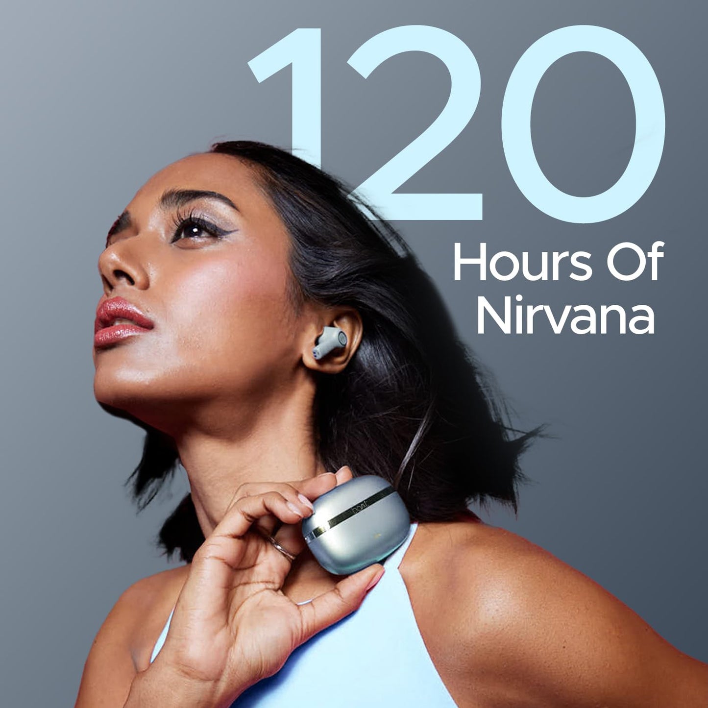 (Open Box) boAt Nirvana Ion ANC 120HRS Battery, Crystal Bionic Sound w/Dual EQ Modes, 4Mics ENx, App Support, Low Latency, IPX4, v.5.2 Bluetooth TWS in Ear Earbuds Wireless Earphones with mic