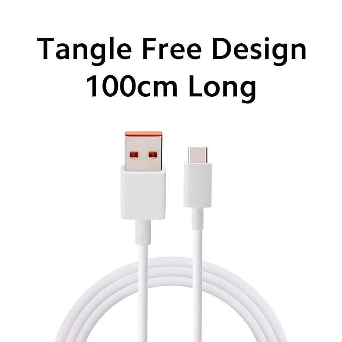 (Open Box) Xiaomi Sonic Charge Type C 100 Cm Cable|Usb To Type C|Supports All Chargers Upto 33W|Compatible For Smartphone,Tablet, Accessories|Supports All Fast Charging Devices|Sturdy, White