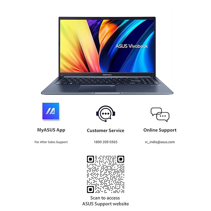 (Brand Refurbished) ASUS Vivobook 15 X1502ZA-EJ321WS Intel® Core™ i3-1215U/8GB DDR4/512GB PCIe® 3.0 SSD / 15.6-inch/FHD (1920 x 1080) 16:9/Quiet Blue/Backlit KB/ Win11/MS Office