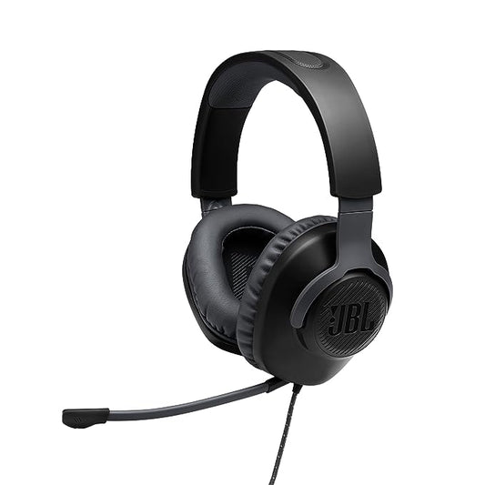 (Open Box)JBL Quantum 100 Wired Over Ear Gaming Headphones with Mic, 40mm Dynamic Drivers, Quantum Sound Signature, Detachable Mic, Memory Foam Cushioning, PC/Mobile/PS/Xbox/Nintendo/VR Compatible (Black)